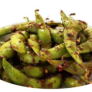 Garlic Edamame (Spicy)